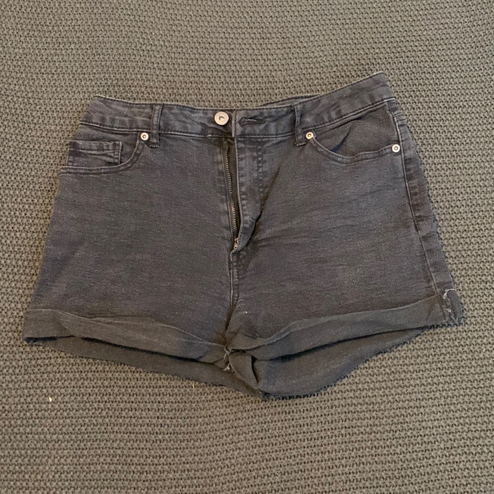 Forever 21 Black Denim Shorts